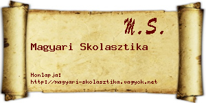 Magyari Skolasztika névjegykártya